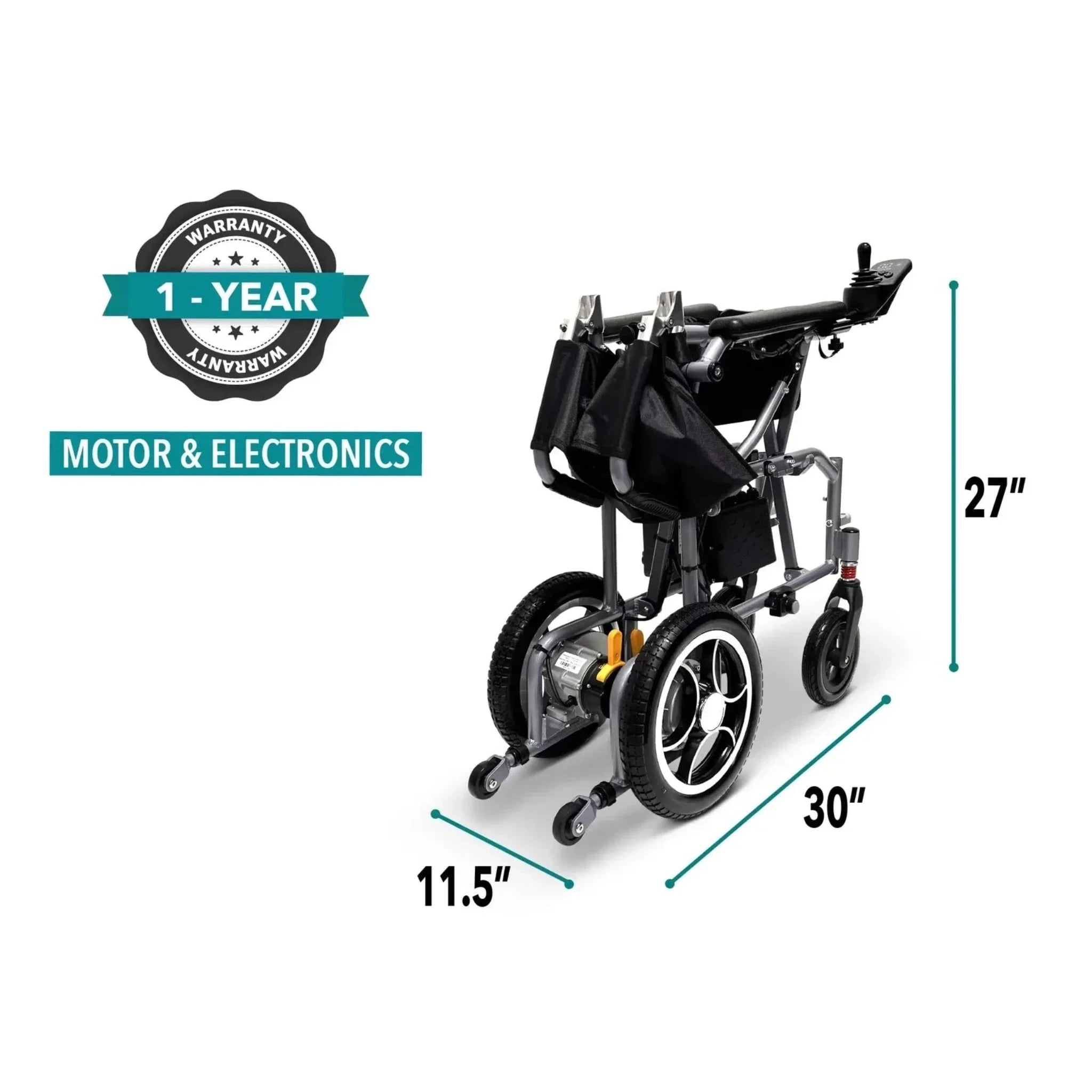 ComfyGO X-7 Lightweight Foldable Electric Wheelchair